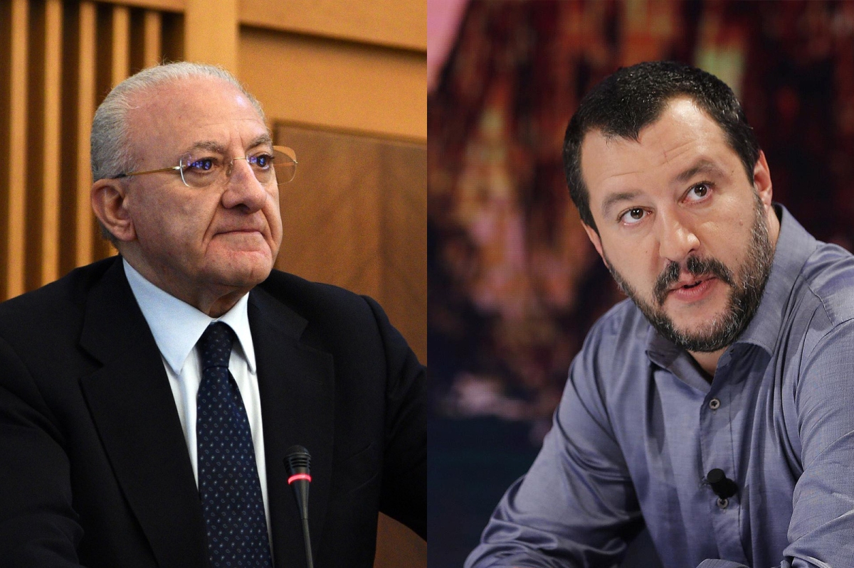 De Luca replica a Salvini: «Cafone, tre volte somaro»